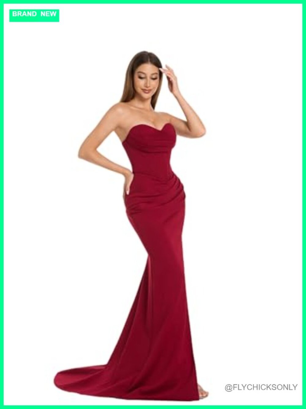 Formal Evening Gown Strapless Sweetheart Mermaid Prom Dress